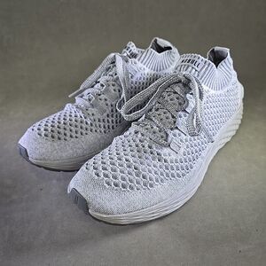 Nobull Diamond Knit Trainer Lt Gray/White Running Shoes Sneakers Mens Sz 15 EUC